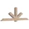 Ekena Millwork Kennewick Smooth Timber Gable Bracket, Douglas Fir, 96"W x 32"H x 5 1/2"D x 5 1/2"F, 8/12 Pitch GBW096X32X0606KEN00SDF - alternate 3